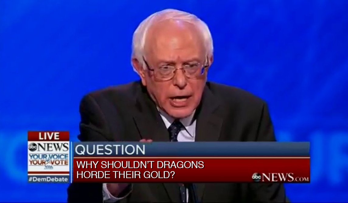 DungeonsDonald's tweet photo. Bernie's druid is being treated very badly by DMs. The rules are rigged against him. He should run his own campaign! https://t.co/kgqhFEExb8