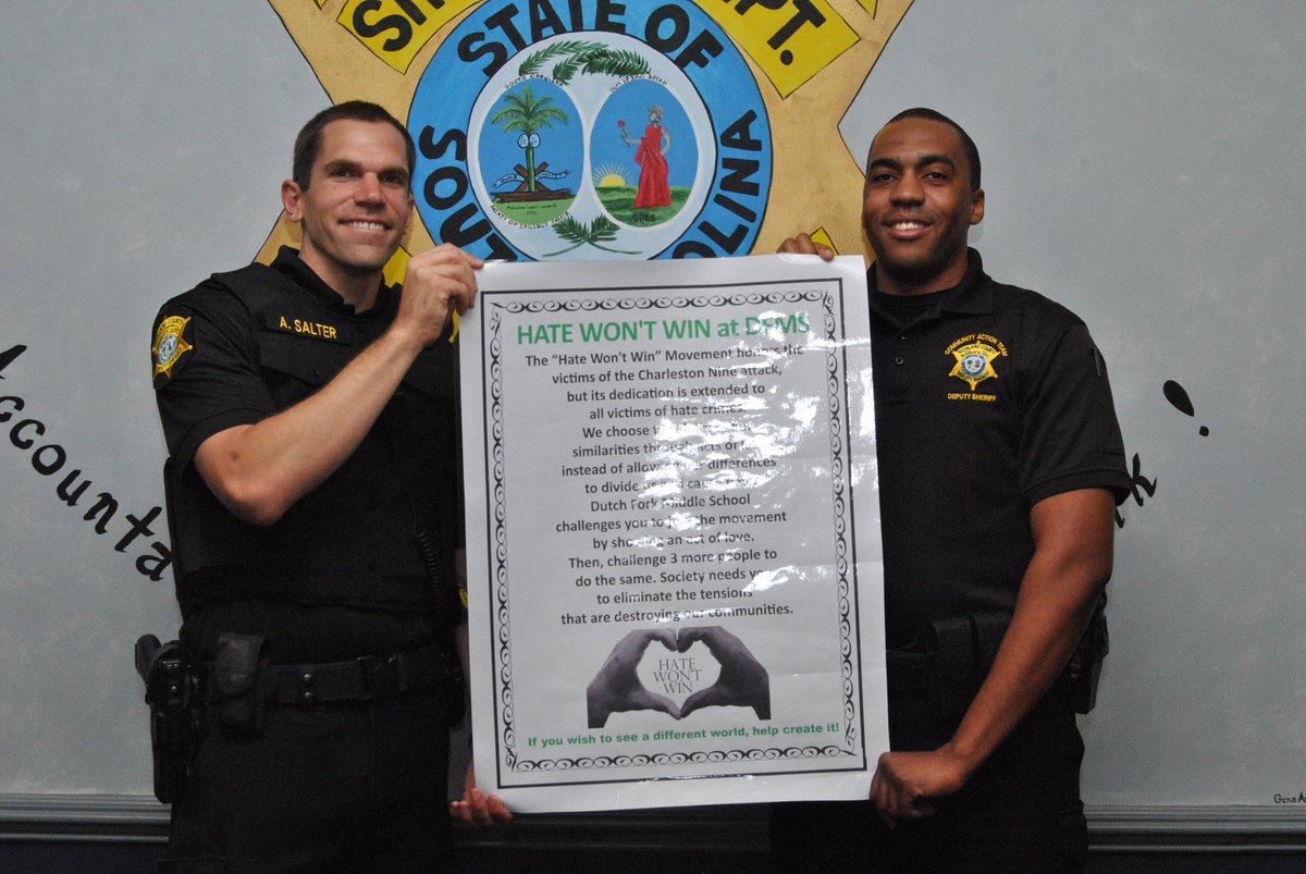 RCSD's tweet image. #HateWon&apos;tWin Movement by Dutch Fork Middle School @HWWdfms @DutchForkMS