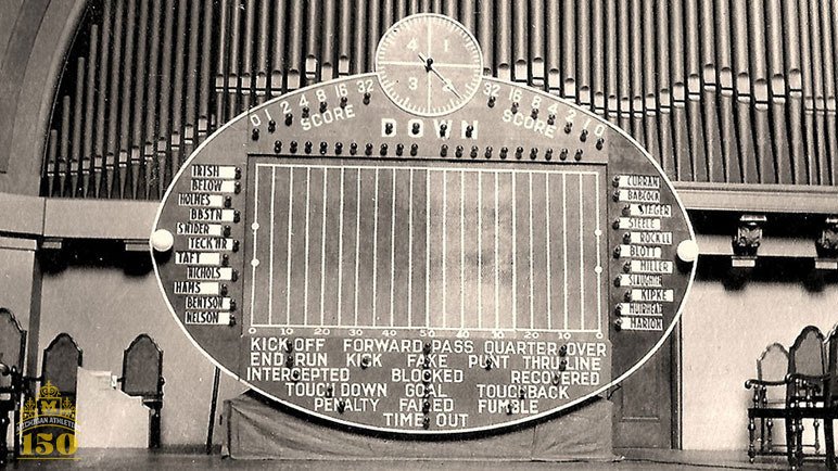 UMichAthletics's tweet photo. How did @umichfootball fans keep track of away games 100 years ago?
#GoBlue150 » https://t.co/VYqLLAlL6y https://t.co/WecoutKsmD