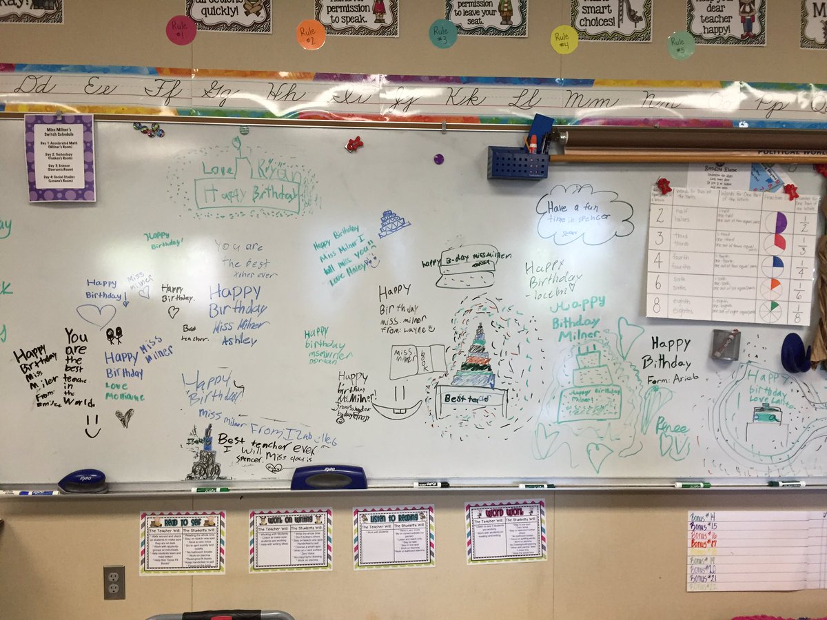 MsMilnersClass's tweet photo. Feeling the love today!  Best students and family ever! #EGElem #birthday https://t.co/7Q7ktVD7Il