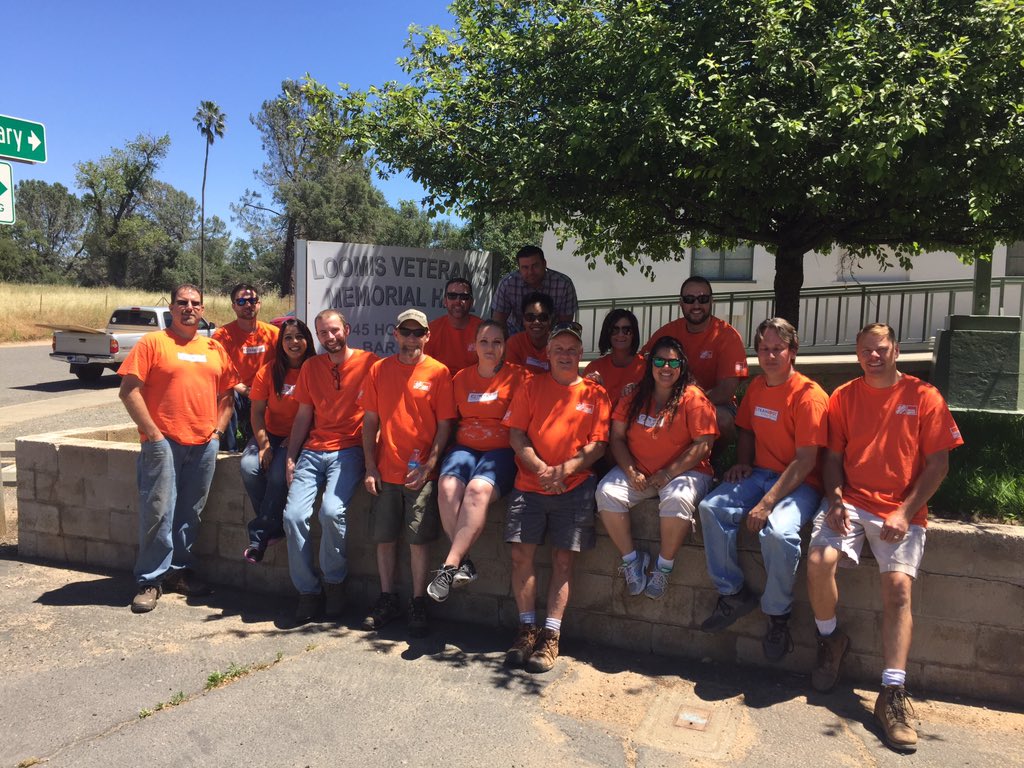 AdamLauder's tweet photo. Loomis Vet Hall Project #teamdepot https://t.co/Aj5DWMb3mX