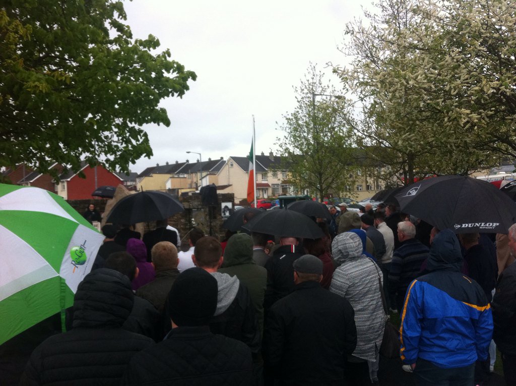 brazomcl's tweet photo. Dignified remembrance of Jim Gallagher 3rd batt Derry Brigade https://t.co/raC3rzMZSP