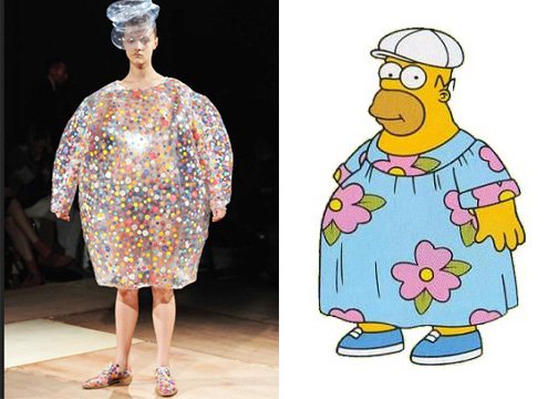 Who wore it best? #highfashion #fashionista #homersimpsonmoment