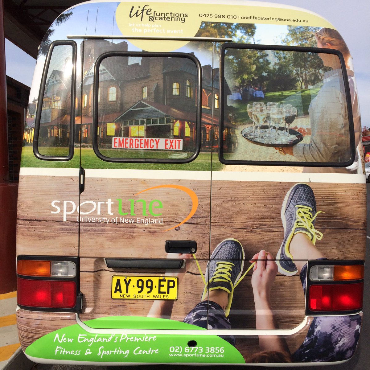 Thank you <a href="/Sport_UNE/">SportUNE</a> for sponsoring #armidale Heritage Tour Bus