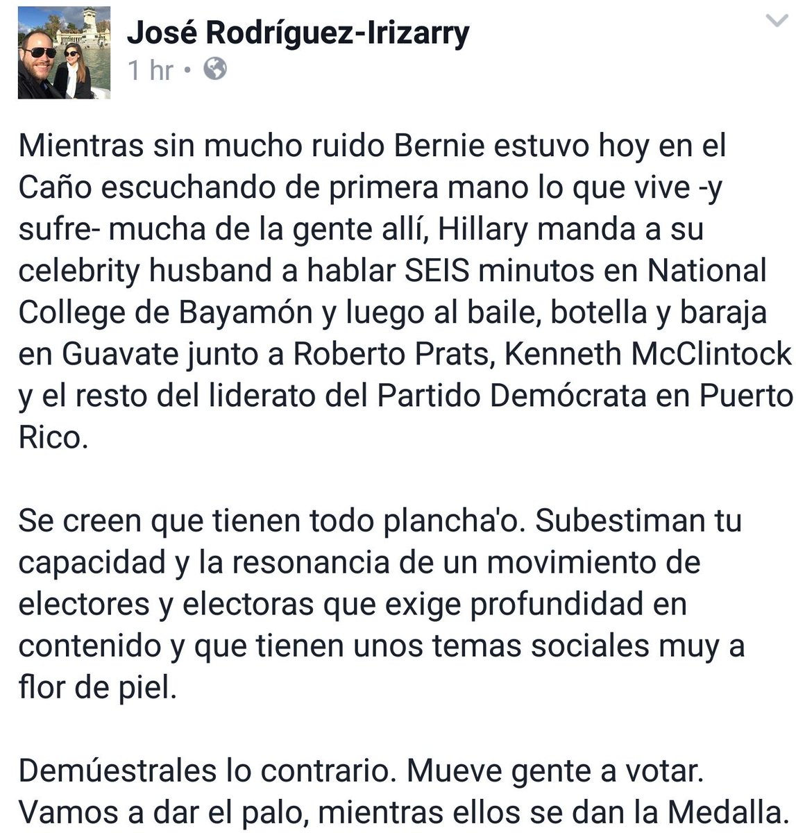 PRForSanders's tweet photo. Cierto! Todos a votar el 5 de junio por @BernieSanders #PRForSanders #BernieInPR https://t.co/hSZ5Xw5JEs