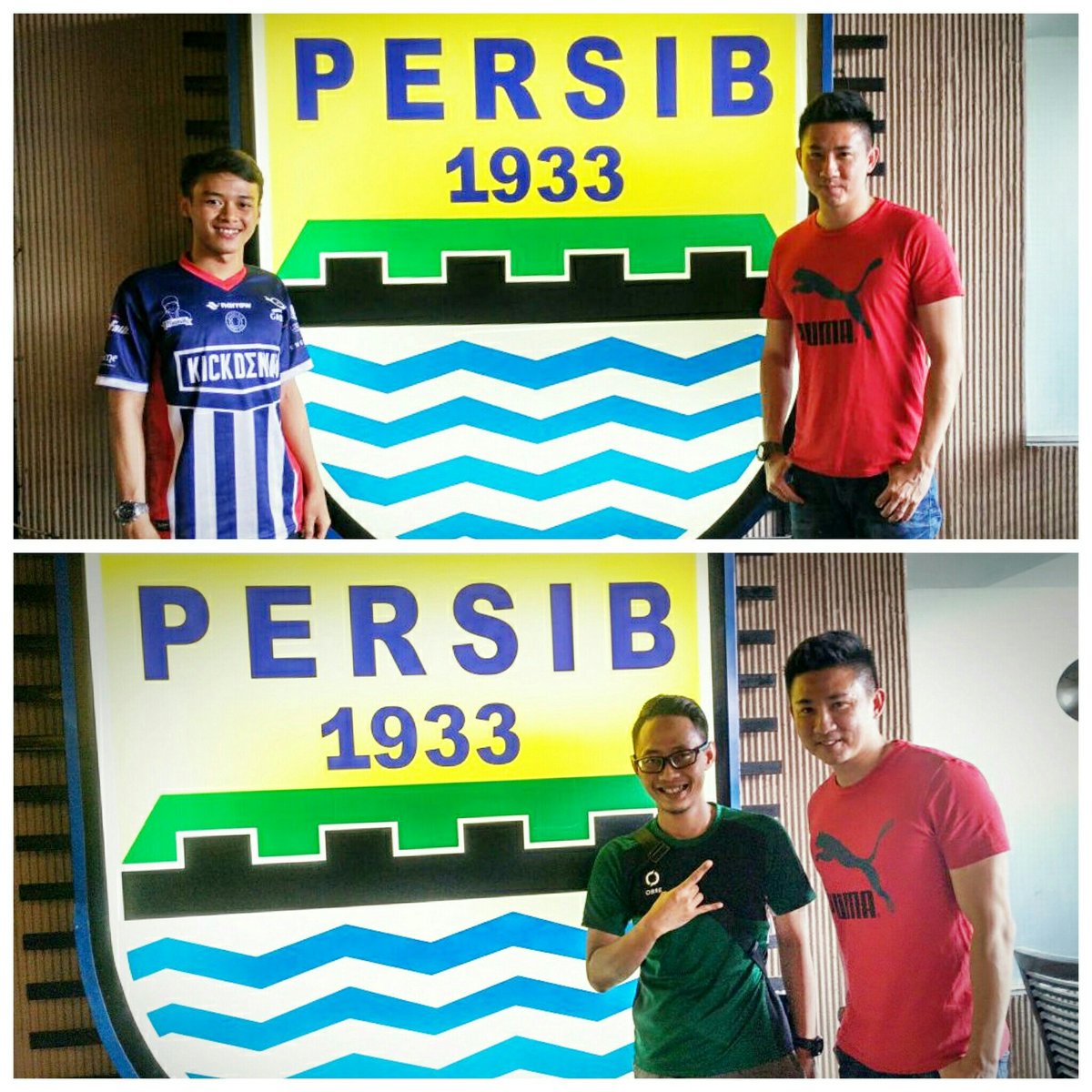 Football talk over a coffee with Explore Persib's Fahmi & @persib Merchandise Mgr, Achmad Gunawan. #PersibBandung