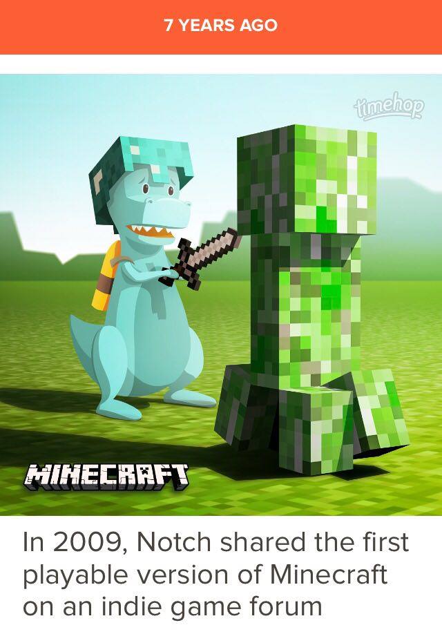 ExodusHosting's tweet photo. Thanks again @notch for the amazing game. We will never forget you! #minecraft #timehop https://t.co/9ksQ2YcWn5