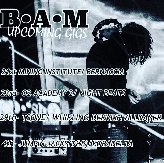 Upcoming shows featuring: <a href="/bernaccia/">Bernaccia</a> <a href="/ilserUK/">ILSER</a> <a href="/thenightbeats/">Night Beats</a> <a href="/Velvoir/">Velvoir</a> <a href="/Kobadelta/">K O B A D E L T A</a>