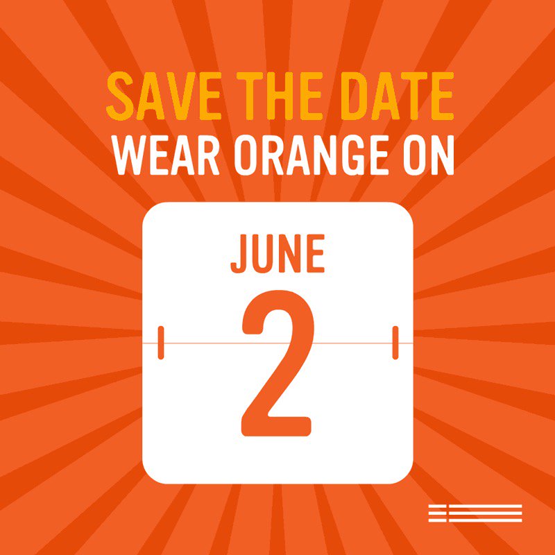 foggybottomgal's tweet photo. #WearOrange 
2 June 2016 #WearOrange2016 https://t.co/PdrO8adH3Q