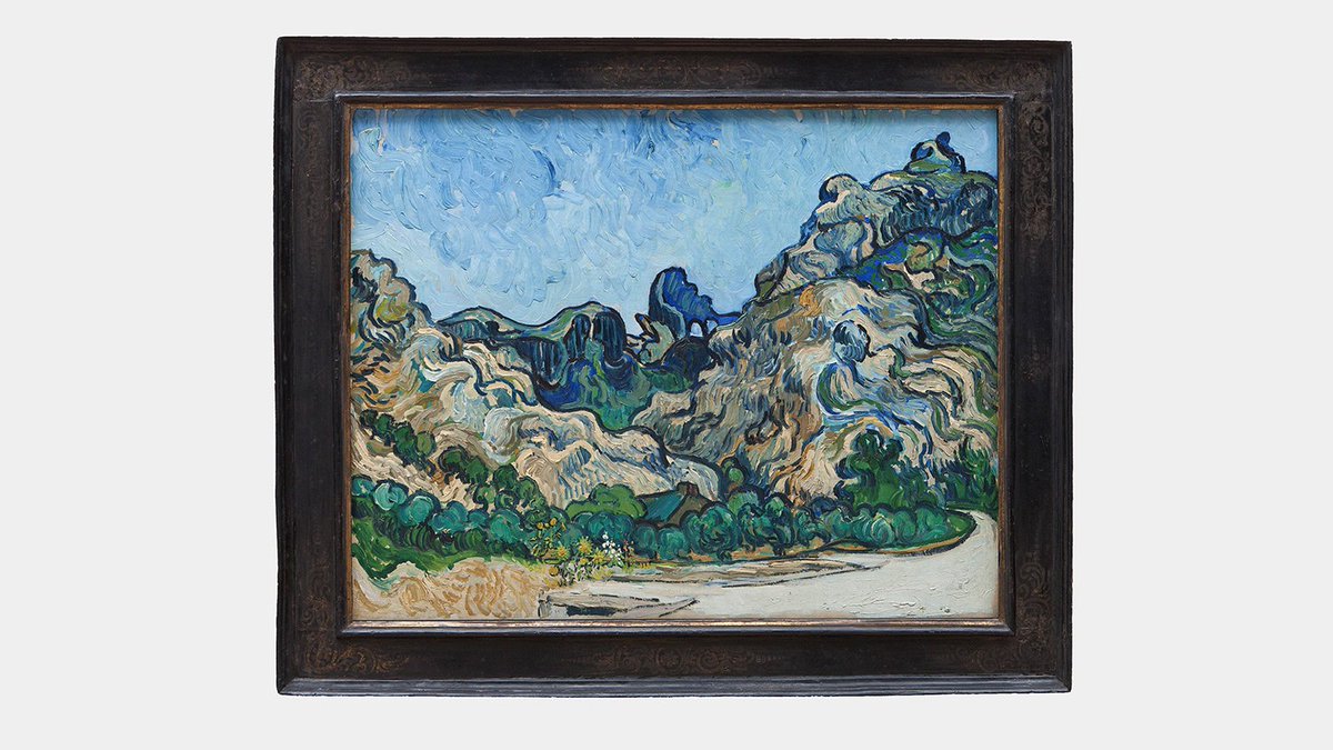 Guggenheim's tweet photo. It took more than 35 years to pick the frame that houses Van Gogh's Mountains at Saint-Rémy: https://t.co/OQXIgm33RO https://t.co/0c6iRyzPOY