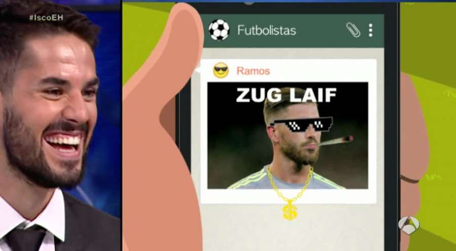 Antena3Deportes's tweet photo. ▶ @El_Hormiguero se cuela en el grupo de Whatsapp de @isco_alarcon. ¿Te lo perdiste? https://t.co/9PMa8RHO5C #IscoEH https://t.co/56V8q0xrup