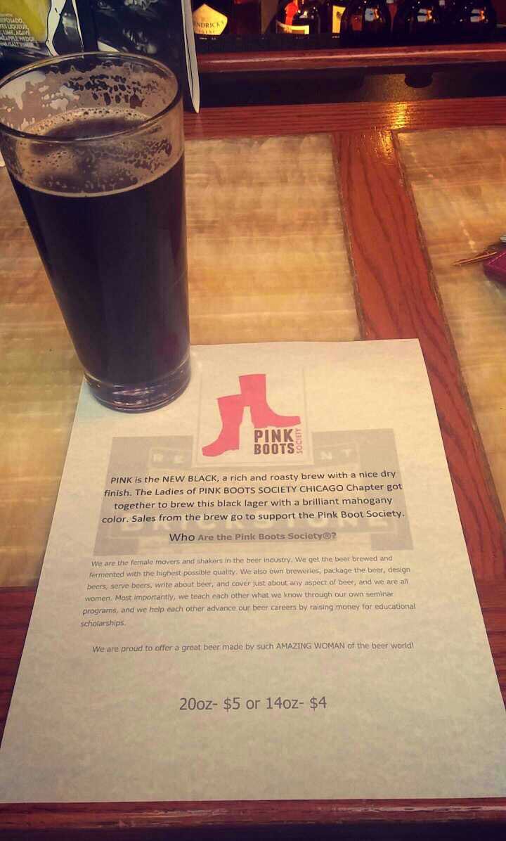 PinkBootsChi's tweet photo. Happening now at @BarLouie Mount Prospect. Free @brickstonebrew pint w/ purchase! #pinkisthenewblack #pinkbootschi https://t.co/J8q3helPi8