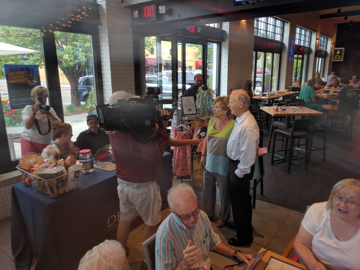 DESCJax's tweet photo. Beth and Dave being interviewed by @wjxt4 https://t.co/i3IXKxtHZd