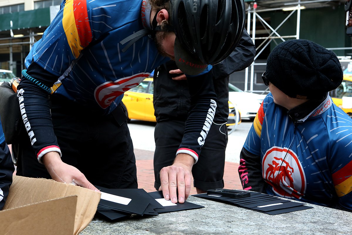 newbelgium's tweet image. How'd we launch NY yesterday? With a little help from @SamuraiMess and a gift for our friends ;)