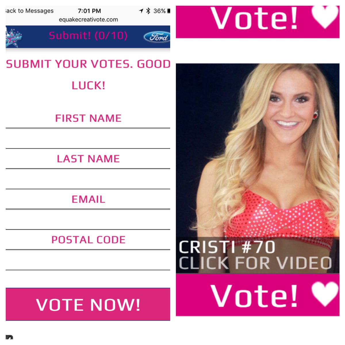 Michigan State Cheer (@msu_cheer) on Twitter photo Vote for alumni <a href="/fisher218/">Cristi Fisher</a> to help make <a href="/DCCheerleaders/">Dallas Cowboys Cheerleaders</a> training camp! equakecreativote.com/Vote/DallasCow… Vote for alumni <a href="/fisher218/">Cristi Fisher</a> to help make <a href="/DCCheerleaders/">Dallas Cowboys Cheerleaders</a> training camp! equakecreativote.com/Vote/DallasCow…