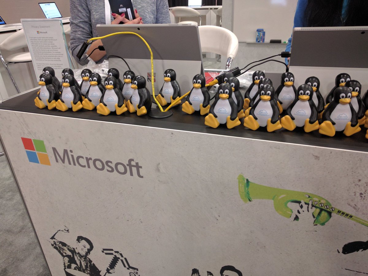 elze's tweet photo. So... Is the next version of Windows going to be a pretty shell for Linux?  #oscon https://t.co/qR7SnKPGE1