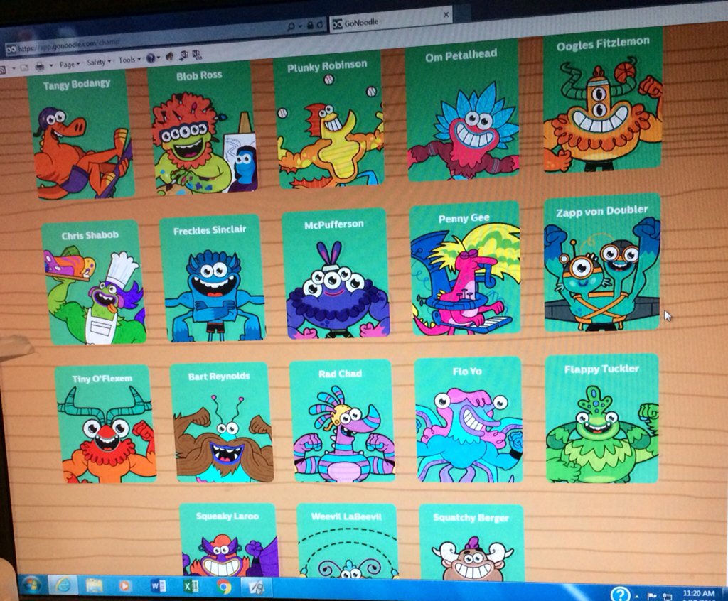 Ms. Woody, SHES on Twitter: "My class maxed out all 18 @GoNoodle champs