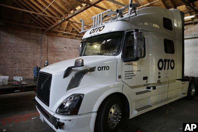 denverpost's tweet image. Startup wants to put self-driving big rigs on U.S. highways dpo.st/1Tenik1