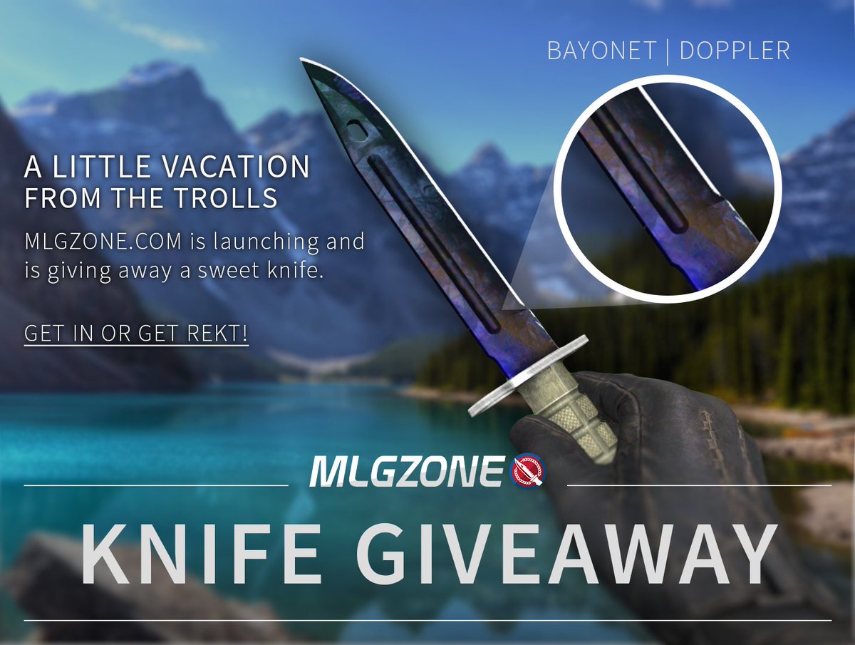 MLGZone's tweet image. Knife Giveaway! GET IN OR GET REKT @trilluxecs @hattongames @debugthis @ProSyndicate  #csgoskins #CSGOgiveaway