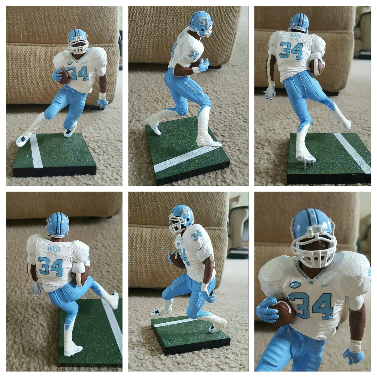 @So_Hood34 I'm back on my game! Custom football figure with your name on it!!! #GoHeels #TarHeels