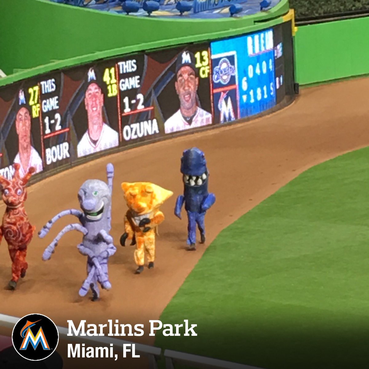 DavidRae5360's tweet photo. @FOXMarlins always love coming to @MarlinsPark to watch my favorite team @Marlins #MondayGuys #LatinAmericanGrill https://t.co/UrXRhFfrL4