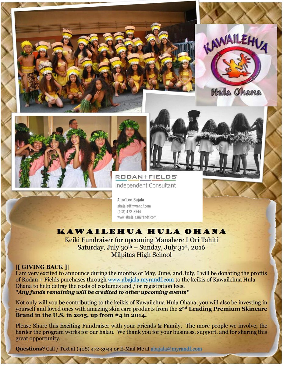 abajalamyrf's tweet photo. #GivingBack #PayItFwd #FUNdraiser #KawailehuaHulaOhana #RodanAndFields #ManahereIOriTahiti2016 https://t.co/Ww5B8sXBeD