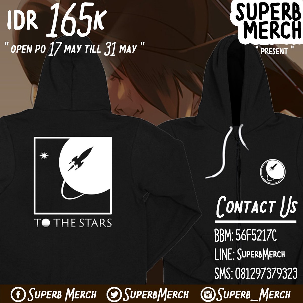 SuperbMerch's tweet image. Pre order hoodie AVA . IDR 165.000. last order 31 mei . BBM : 56F5217C LINE : SuperbMerch SMS : 081297379323