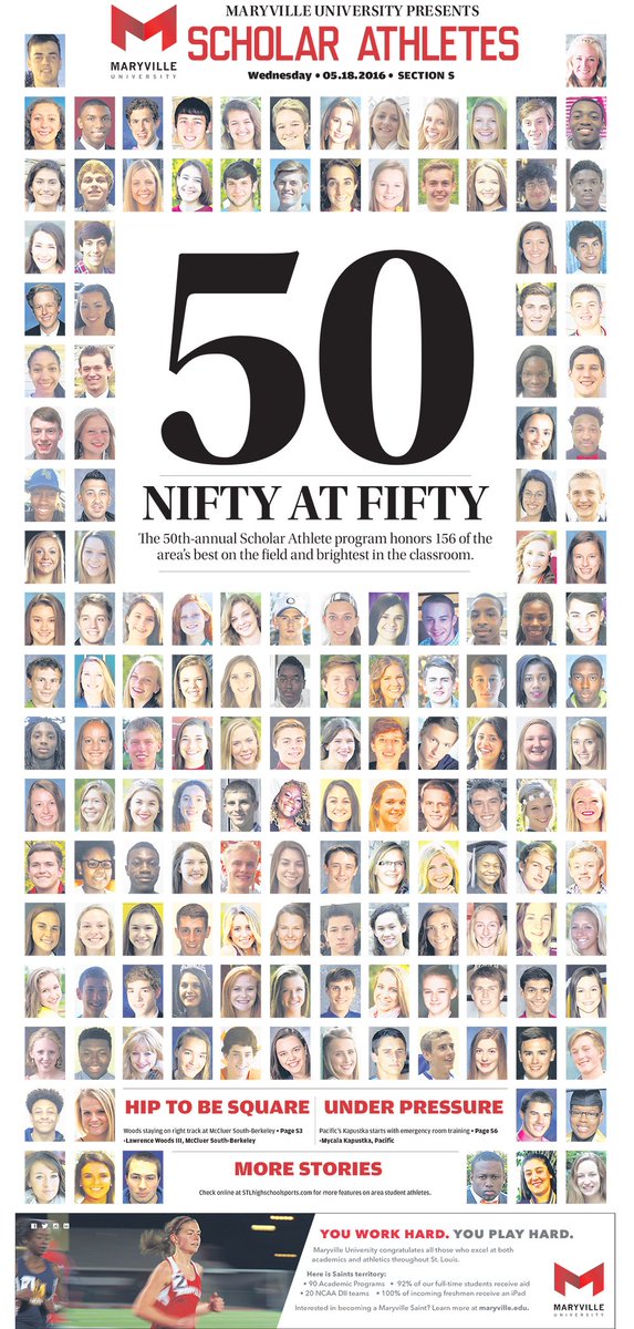 STLhssports's tweet photo. Help us celebrate our 50th Scholar Athlete program from 156 schools.  Meet the athletes: https://t.co/us1NyUE27g https://t.co/226DRJGX8u