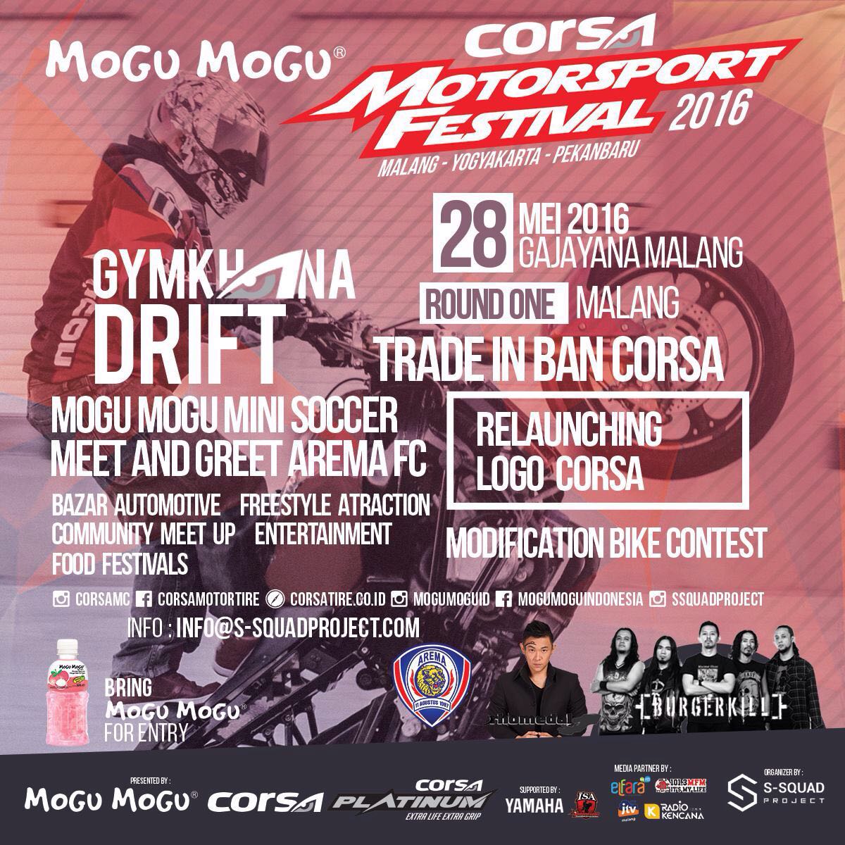 Siap siap! Mogu Mogu Corsa Motorsport Festival Malang 2016 bakal kembali hadir! #CMF2016 #CMFMalang