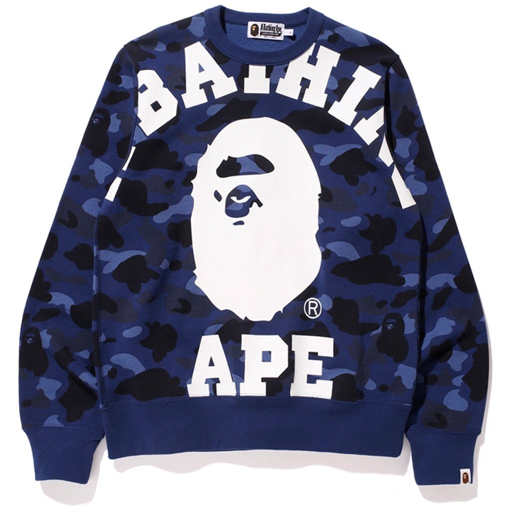 HEATSTOCK_HS's tweet photo. BAPE BY A BATHING APE COLLEGE LOGO CREWNECK #STOCKTHEHEHAT https://t.co/6RVmBLEDtS