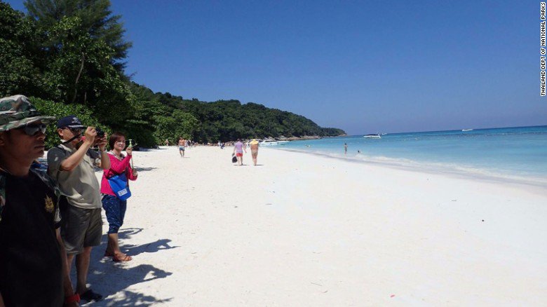 CNN's tweet photo. Idyllic Thai island closed indefinitely due to damage from tourism https://t.co/C8diiNkmZk https://t.co/m4WwjFoCPq