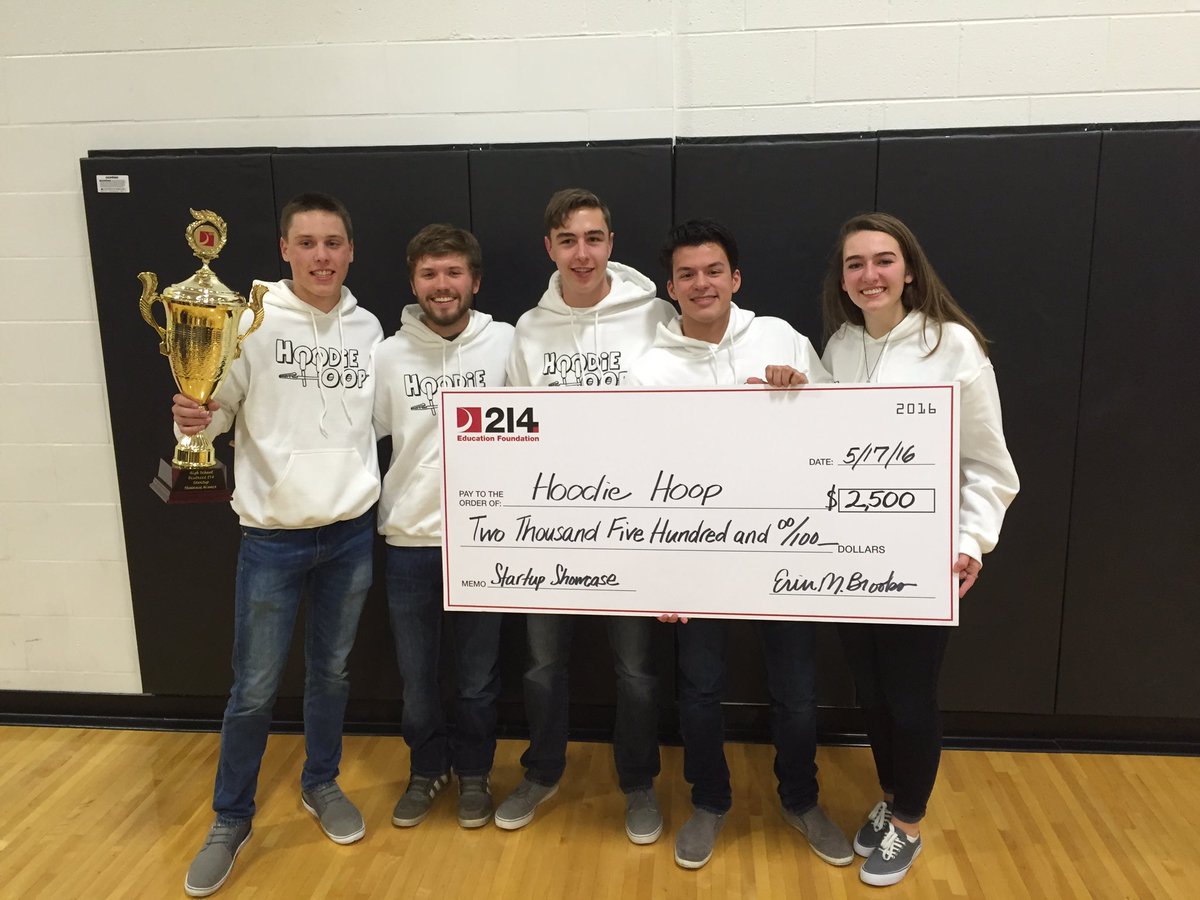 <a href="/HoodieHoop/">Hoodie Hoop</a> with the winning check! <a href="/District214/">District 214</a> <a href="/BG_Bison/">BG_Bison</a> <a href="/Roberts_BGbiz/">Karen Roberts</a> <a href="/DSchuler1970/">David Schuler</a> <a href="/STEMLdr/">Dr. Lazaro Lopez</a> #onebg #214startup