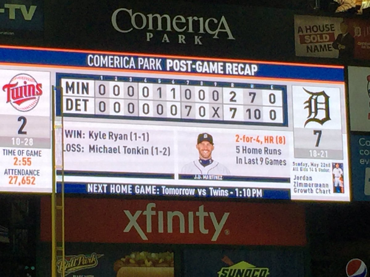 lushep2's tweet photo. Tigers WIN!!!!!! 7-2 Now that's some baseball! @tigers #HittingAttack #PowerBats https://t.co/uAUDAOraEO