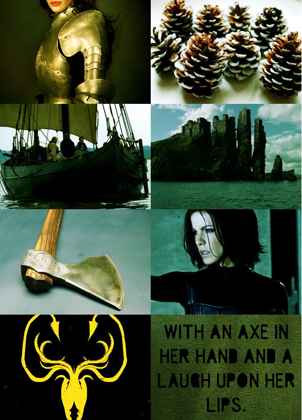 "Roaring of the sea. The bitter salt awaken thee. My axe in my hand. Ready to take your land." 

#BookAsha