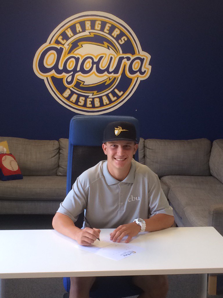 Tanner Amaral of Agoura signs with Cal Baptist.