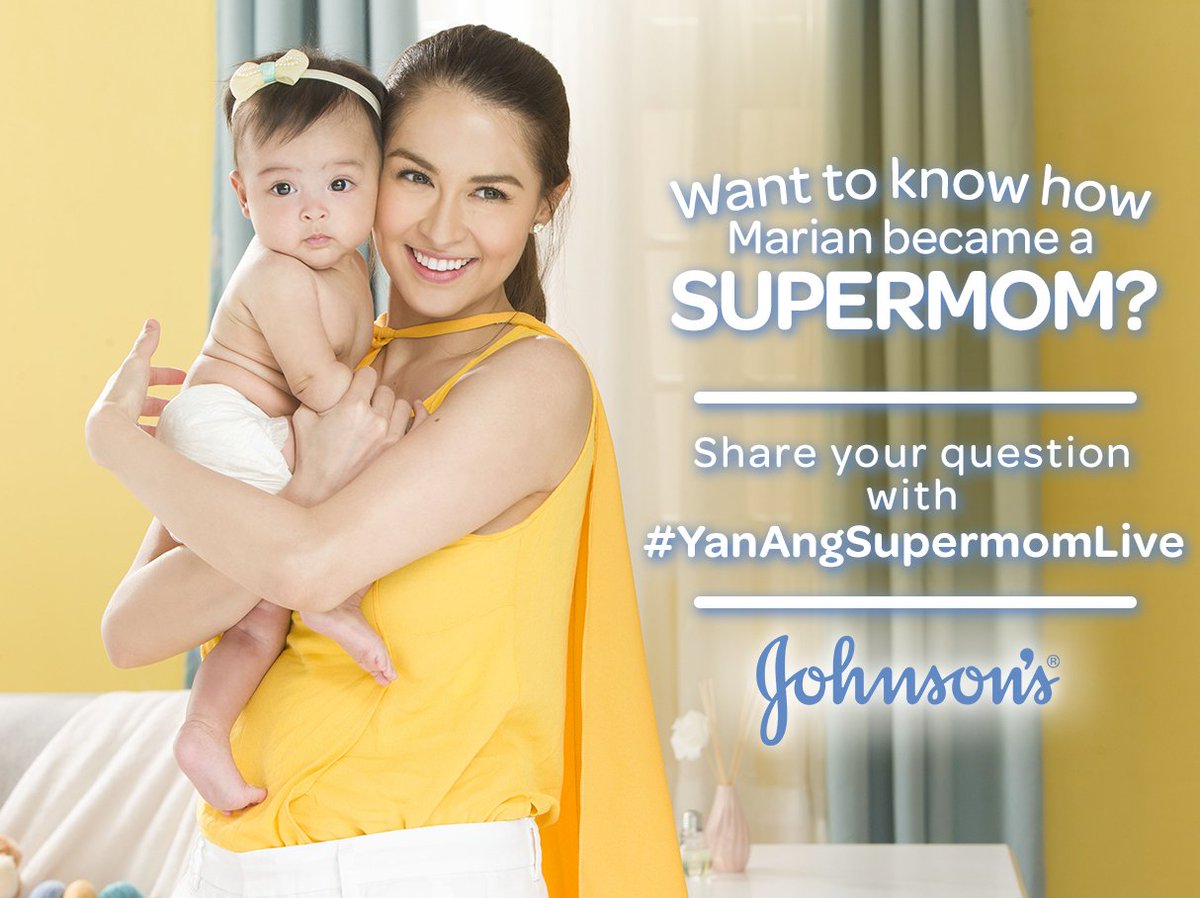 Johnsons_PH's tweet photo. Got questions for Marian? Tweet it with #YanAngSupermomLIVE for a chance to know her answers sa FB Live Event today! https://t.co/OHXcfLvyhT
