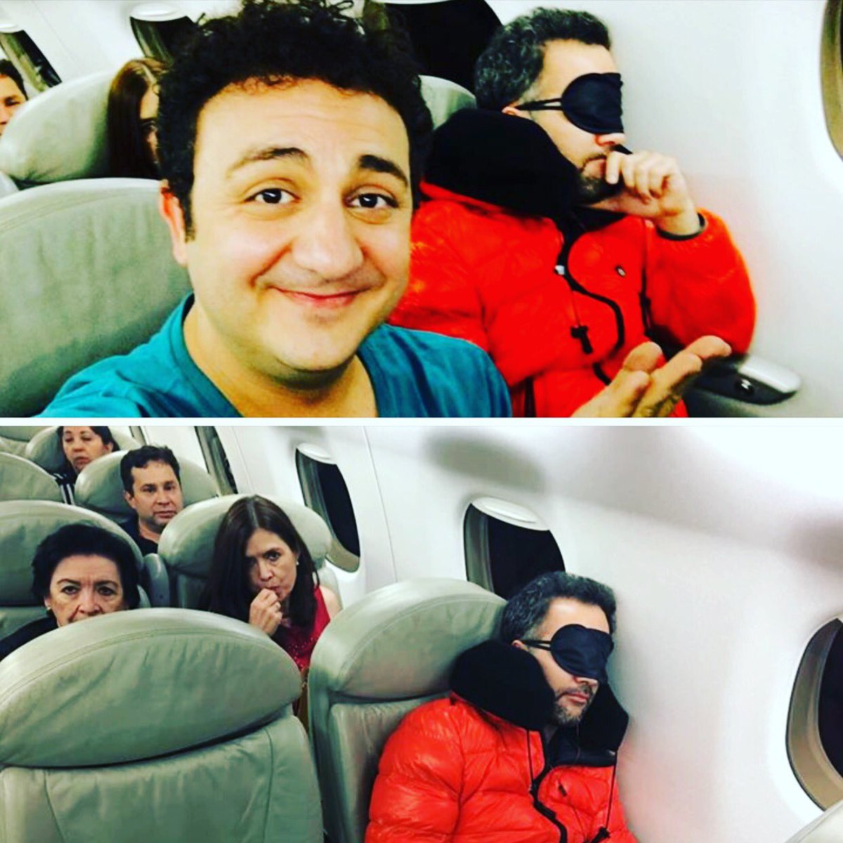 diegotopaok's tweet photo. Subir al avión y querer charlar con tu amigo en el viaje y encontrarlo así #noda @palyalonso #palyontour https://t.co/0nIT3WSPmC