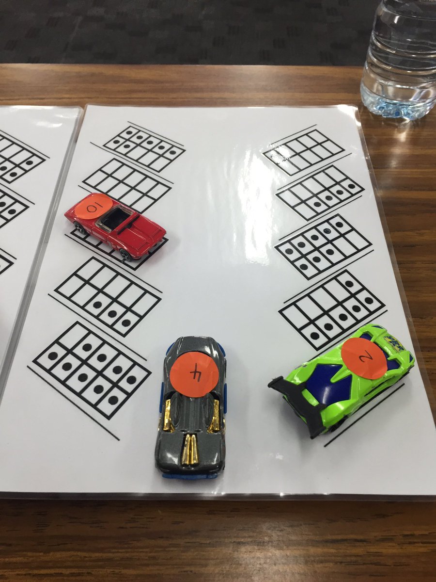 finn_kirsten's tweet photo. The "Dot Plate Carpark" is a great hands on, interactive way to teach young children about friends of ten #ACUedu_p https://t.co/fOIZzuE5FU