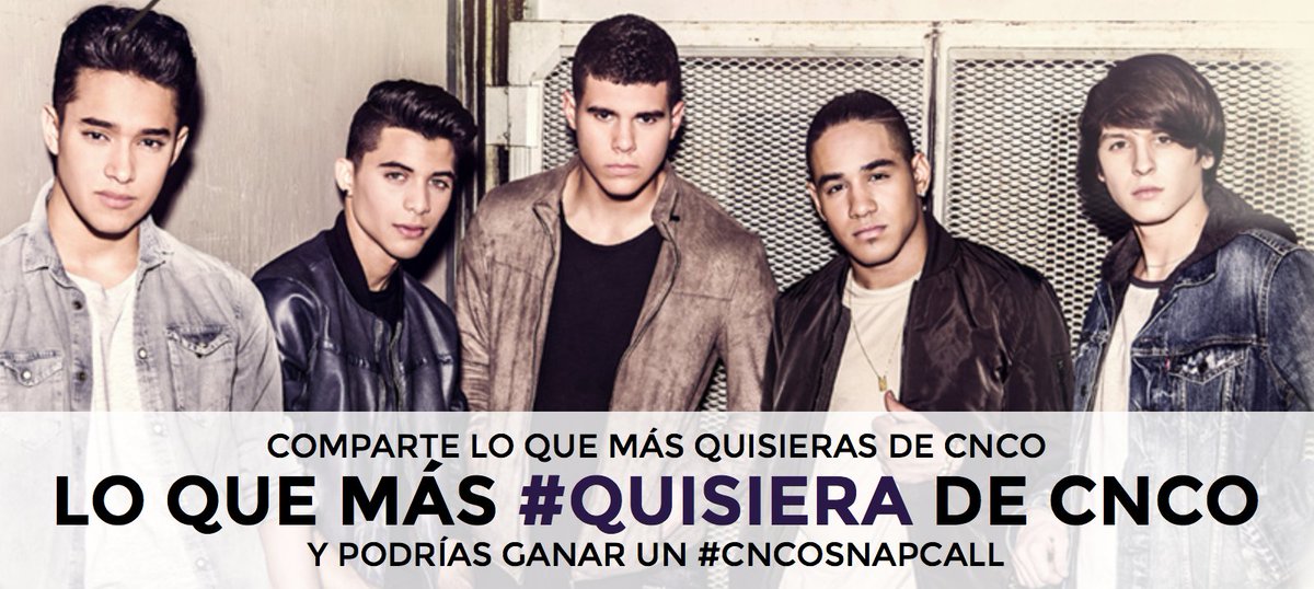 sonymusicmexico's tweet photo. #CNCOwners, ¿ya participaron para ganar la #CNCOSnapCall con @CNCOmusic? 😱 Vayan acá ➡️ https://t.co/n77YhscaIU https://t.co/4NaJ5mknoj