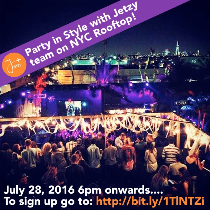 JetzyApp's tweet image. Attend Jetzy flagship party in NYC. Limited capacity, early bird price ends May 19!💃Sign up💃 bit.ly/1TlNTZi