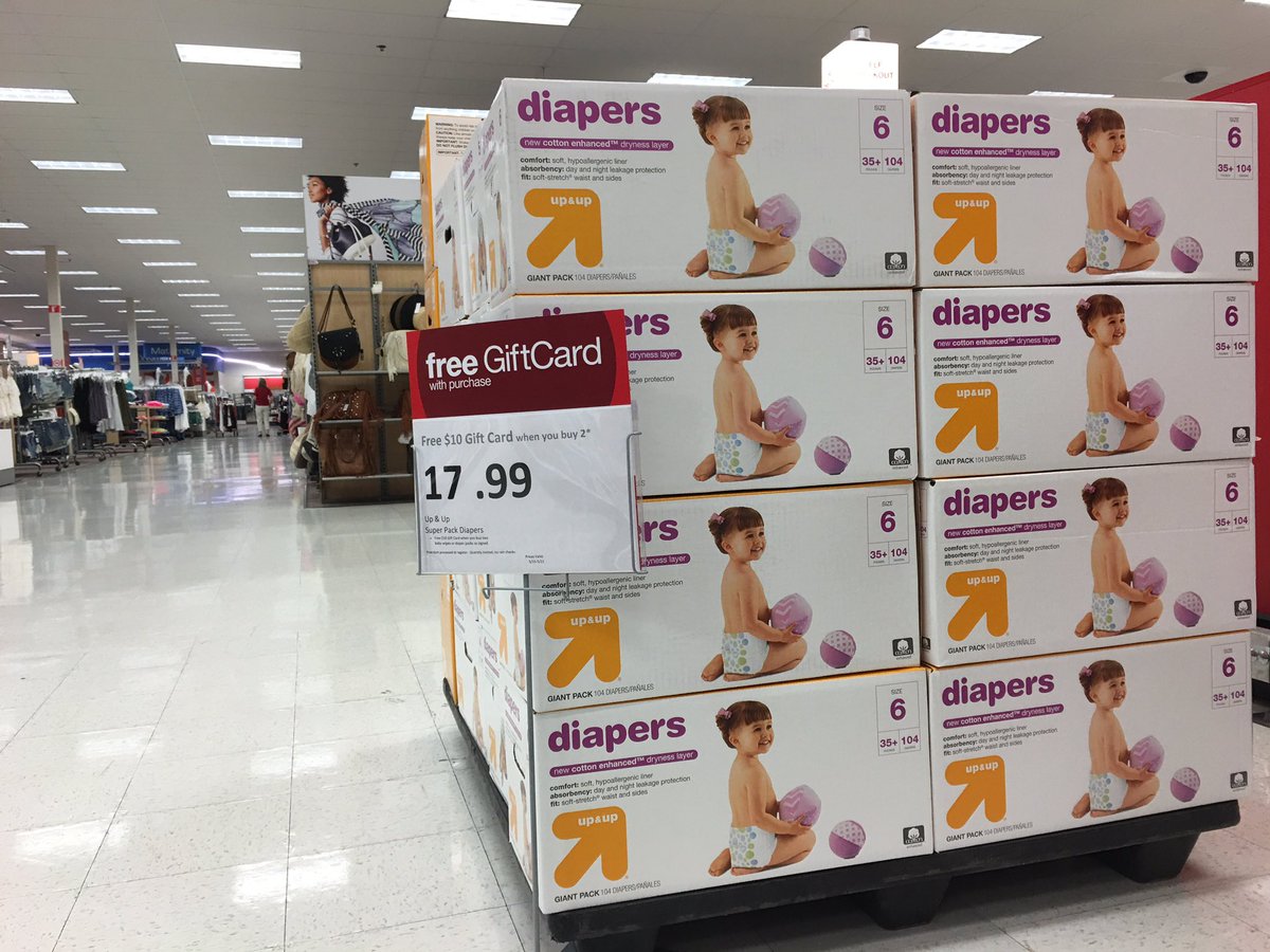 edwardsonj's tweet photo. Free $10 Giftcard w/purchase of 2 #UpandUpDiapers @Target #DrivingSales #BeBold @TravisBrown44 @Br1anLong @VMLalexa https://t.co/SlPk6NIsTj