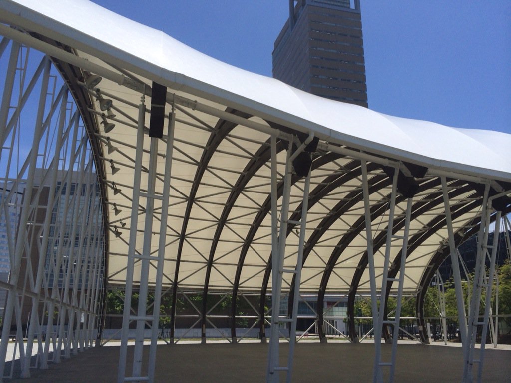 0716STARSHIP's tweet photo. 会場のうどん県高松市サンポート高松「大型テント広場」です。海と山と空がオーディエンス！

#スタフェス https://t.co/0z1xoUgwmP