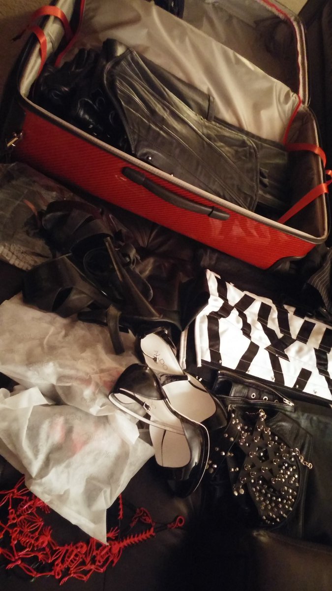 chicagomistress's tweet image. I'm taking more to @DomConLA then I took to Thailand! Lol #dominatrixlife #packingnightmare #toomanychoices