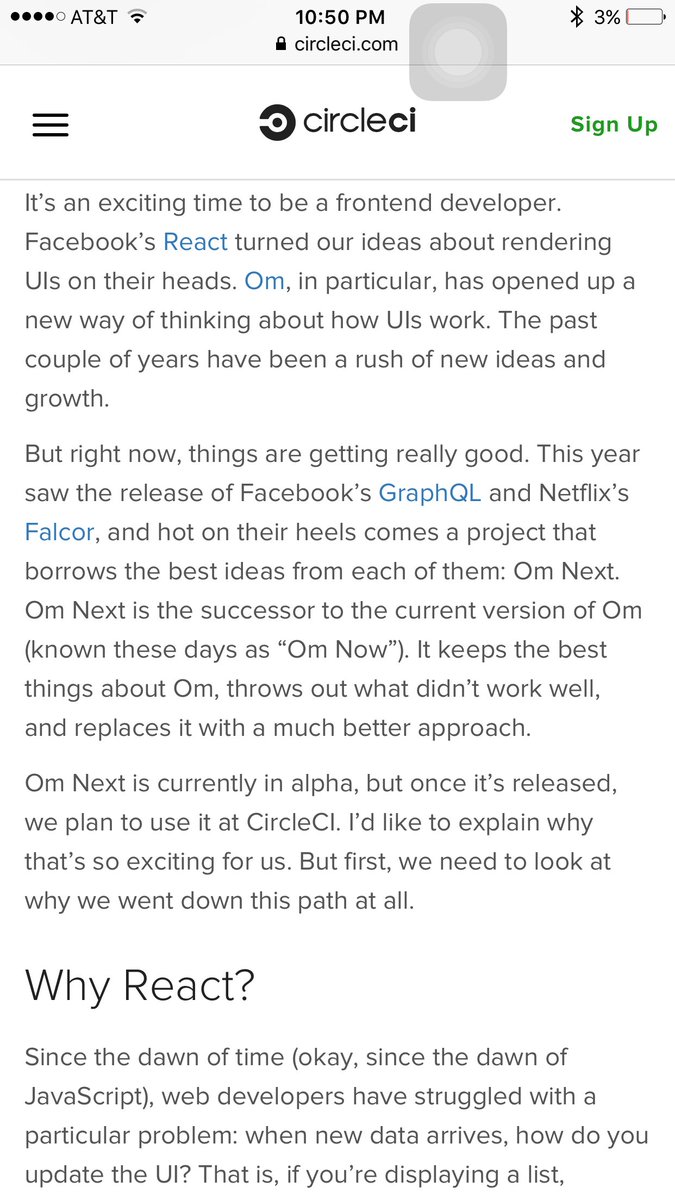 CotyEmbry's tweet photo. That first sentence is very well stated!
#javascript #reactjs #om #omnext #libraryOnTopOfLibrary abstraction +2 👍 https://t.co/UIhHYobdYi