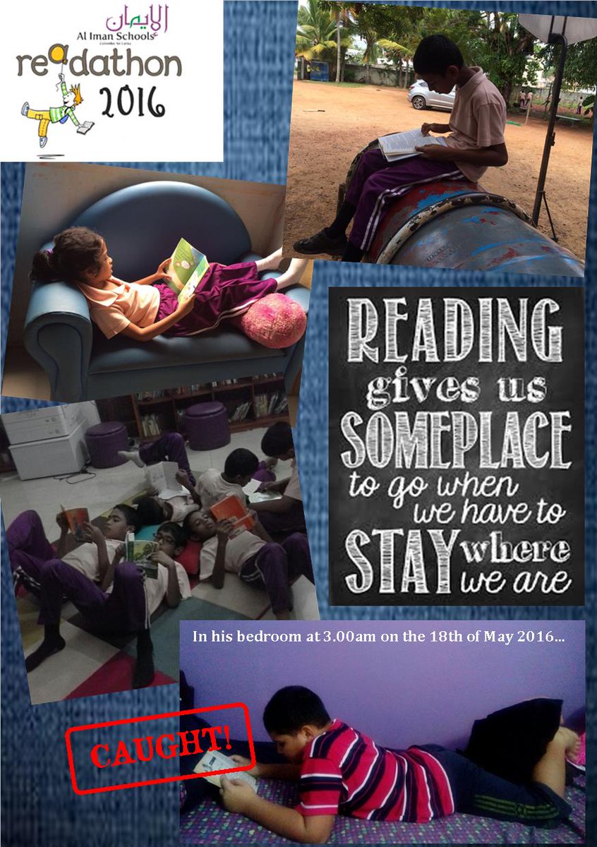 imanacad's tweet photo. The #Readthon2016 virus has taken over Al Iman Schools. Our #Readathletes are at it! https://t.co/IpGthfjWsb
