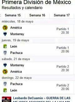 UltimaVision's tweet photo. Tabla de semifinales #LigaMX #PumasEnLibertadores #FutbolEnDIRECTV #ChivasvsAmerica https://t.co/I6n207YujX