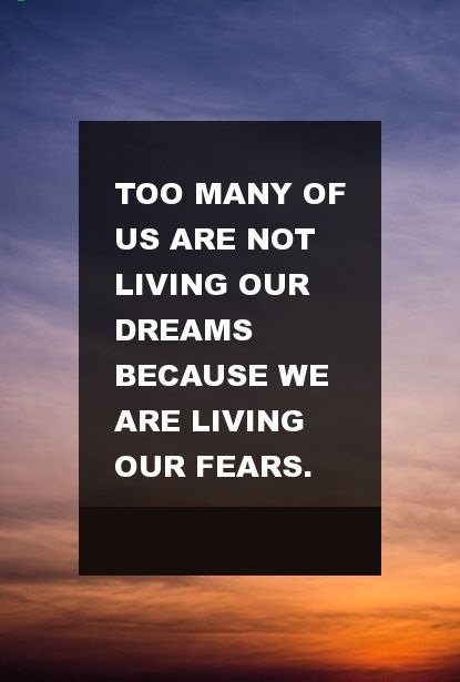 software_for's tweet image. Too many of us are not #living our #dreams because we are living our #fears.