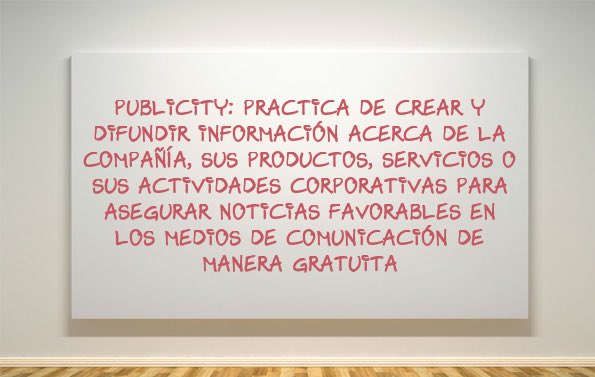 sandraderioja's tweet photo. ¿Qué es la #publicity? @MarketingCET https://t.co/7UrExhx0Ie