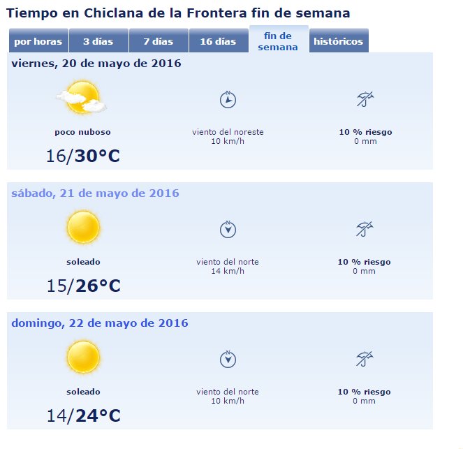 Lass temperaturas para este finde, YA HUELE A VERANO!!
Ven a pasar unos días cerquita de la playa con nosotros!