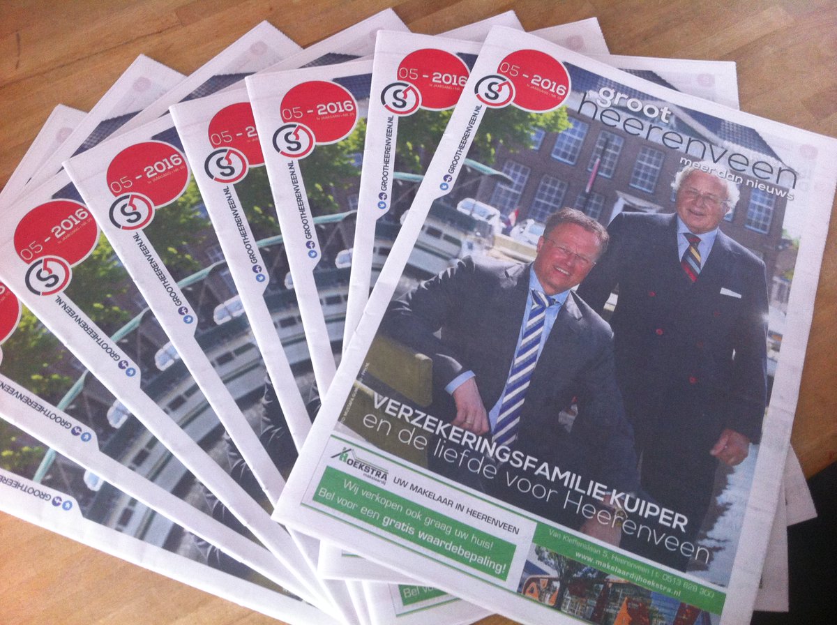 Daar is ze: <a href="/GrootHeerenveen/">GrootHeerenveen</a> , onze vijfde editie alweer. Hebben jullie de krant al? Vinden jullie ervan?